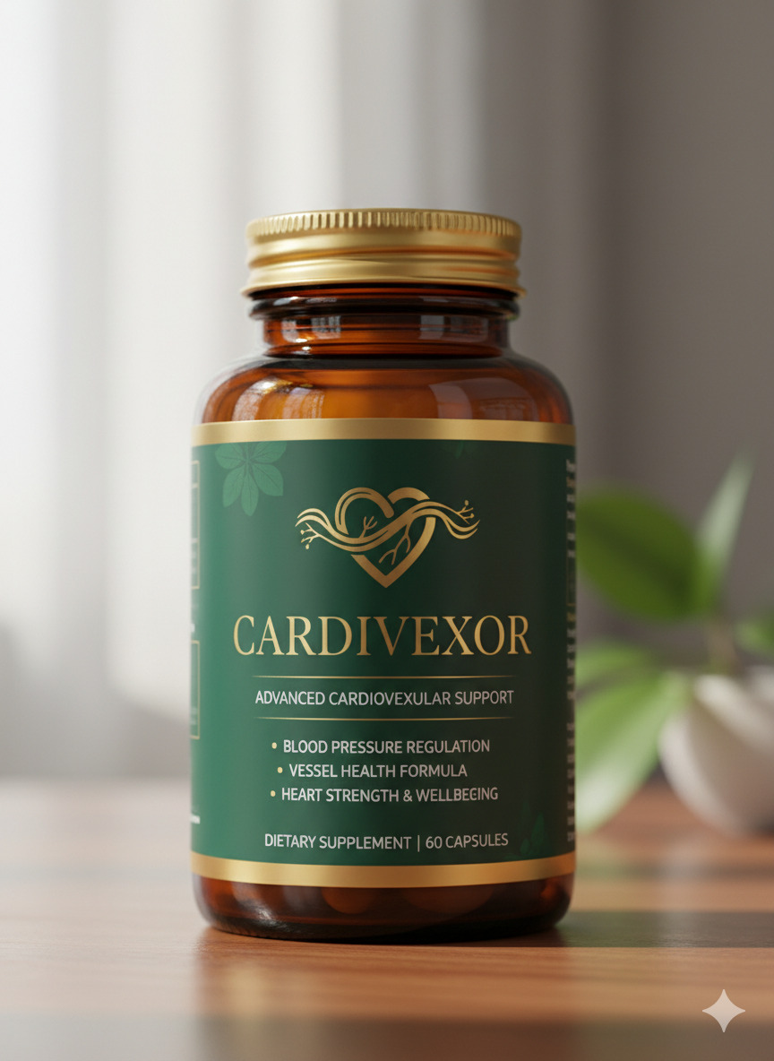 Cardivexor dietary supplement bottle for general wellness